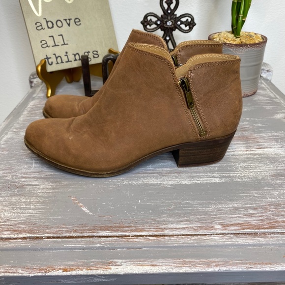 Lucky Brand brown zipper ankle boots booties Size 8.5M - Picture 4 of 10